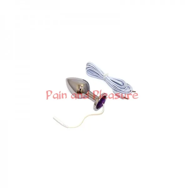 Elektro Sex Anální kolík kovový s elektrošokem 