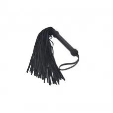 Kožené důtky s omotanou rukojetí černé