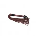 Kožené důtky s omotanou rukojetí hnědé