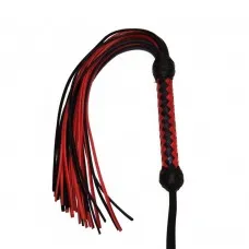 Kožené důtky s opletenou rukojetí dvoubarevné